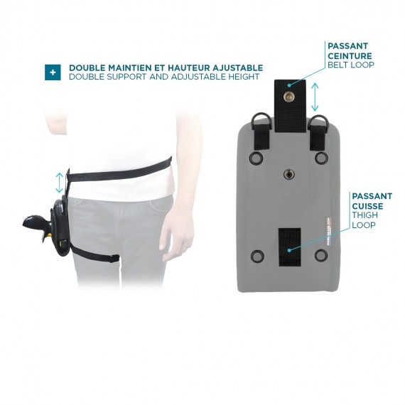 REFUGE Holster HHD GUN - Front pocket accessories - Stylus holder - Belt Strap - Delivered with basic belt.