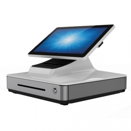 Elo PayPoint Plus, 39,6 cm (15,6''), capacitif projeté, SSD, LCM, Scanner, Win. 10, noir