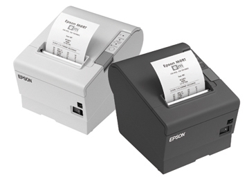 Epson TM-T88V, USB, Ethernet, gris clair