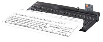 PrehKeyTec MCI 3100, QWERTY, alpha, LCM, USB, blanc